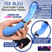 10x Blue Dual Ended G-Spot Silicone and Glass Vibrator