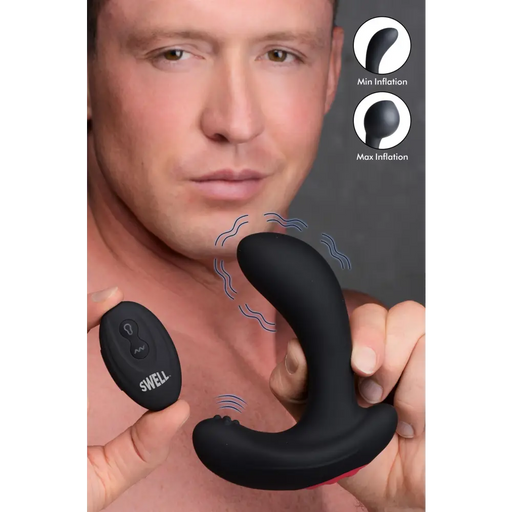 10x Inflatable And Vibrating Silicone Prostate Plug