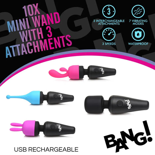 10x Mini Wand With 3 Attachments