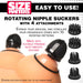 10x Rotating Nipple Suckers with 4 Attachments