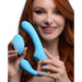 10x Vibrating Silicone Strapless Strap-on Blue