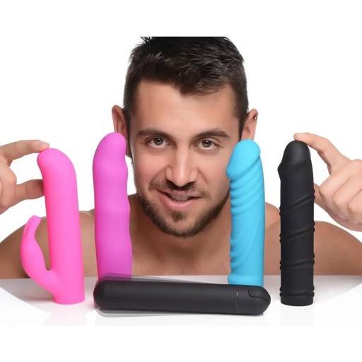 4 - in - 1 XL Silicone Bullet and Sleeves Kit