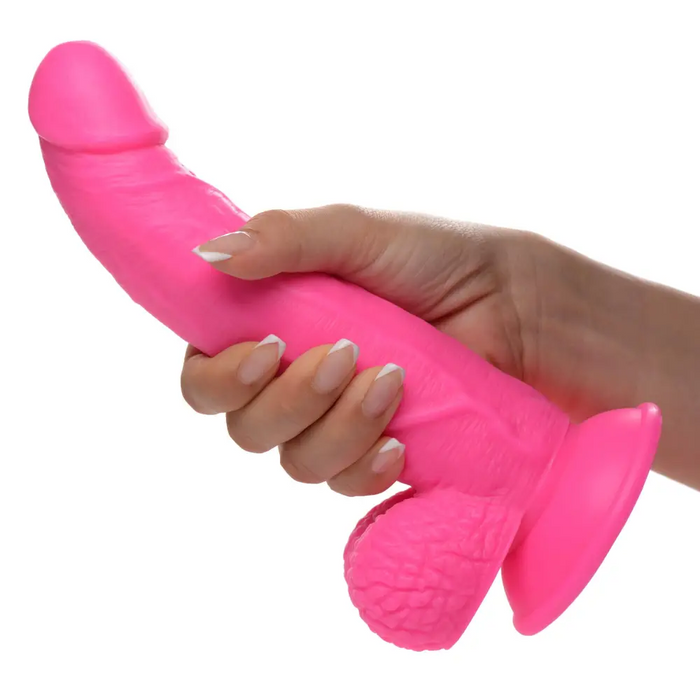 7.5-Inch Dildo with Balls Pink