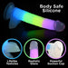 7 Inch Glow-in-the-dark Rainbow Silicone Dildo With Balls