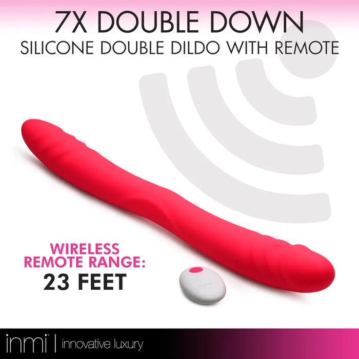 7x Double Down Silicone Dildo With Remote