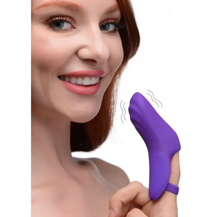 7x Finger Bang Her Pro Silicone Vibrator Purple