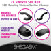 7x Swivel Sucker 180 Rotating Silicone Suction Vibrator