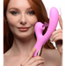 8x Silicone Suction Rabbit Pink