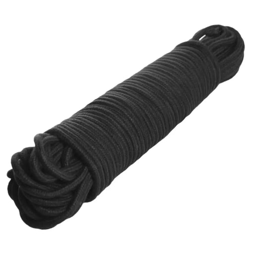 96 Foot Cotton Bondage Rope Black