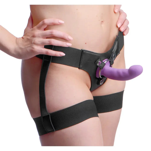 Bardot Garter Belt Strap On Harness With Silicone G - spot