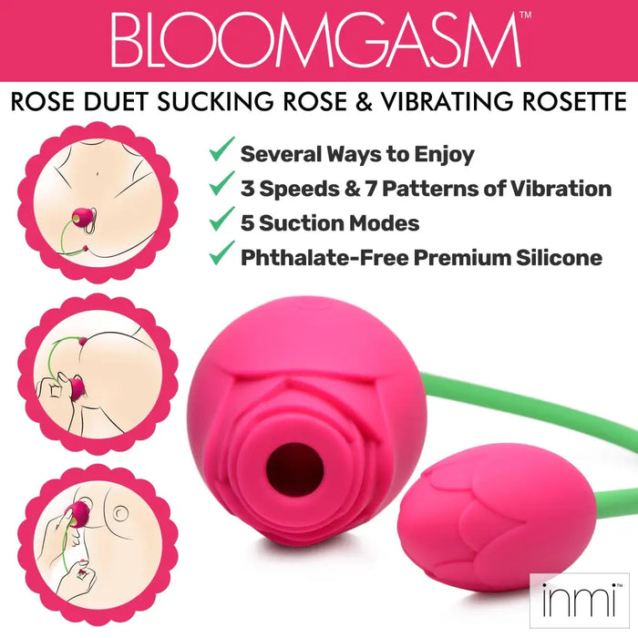 Blooms Rose Duet Sucking and Vibrating Rosette