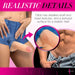 Booty Shorts 6-Inch Dildo Silicone Strap On Harness - Medium