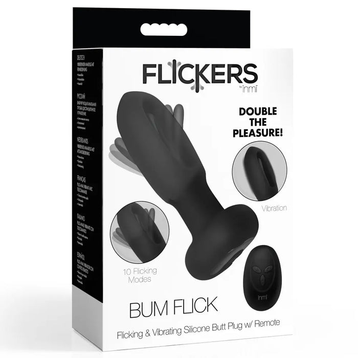 Bum Flick Vibrating And Flicking Silicone Butt Plug