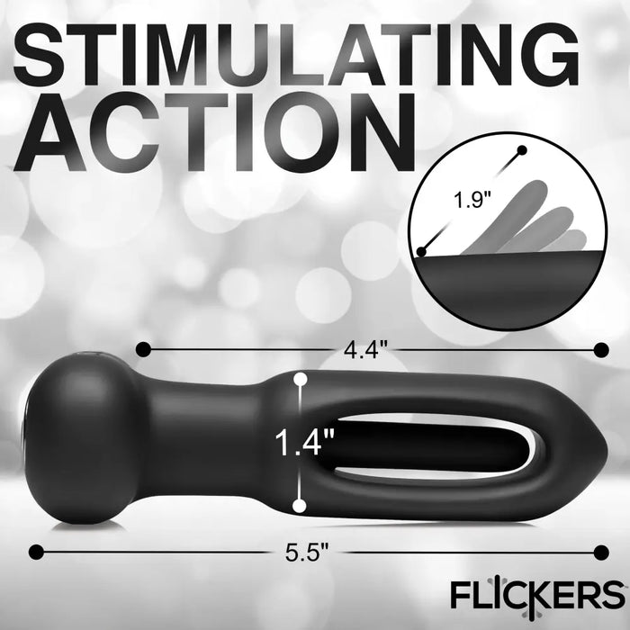 Bum Flick Vibrating And Flicking Silicone Butt Plug