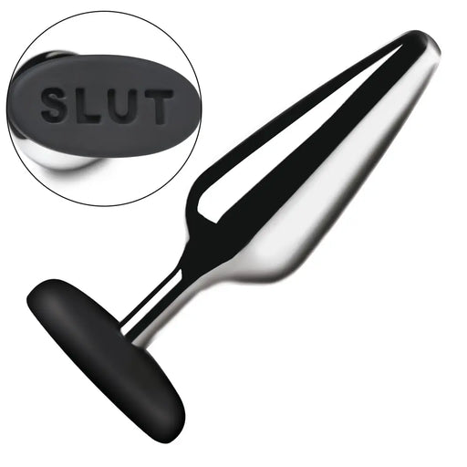 Butt Slut Metal & Silicone Plug