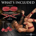 Crimson Captive Thigh Wrist And Ankle Hog Tie Restraints