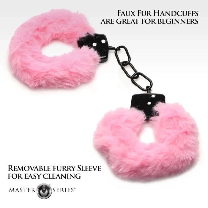 Cuffed In Fur Furry Handcuffs - Pink