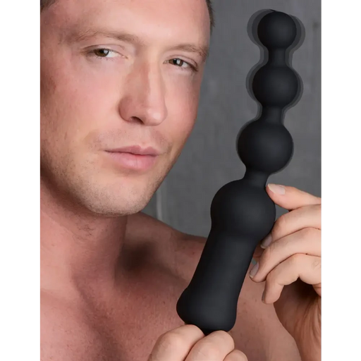 Deluxe Voodoo Beads 10x Silicone Anal Vibrator