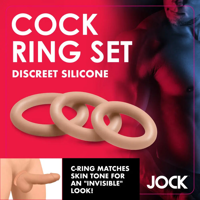 Silicone Cock Ring Set - Medium