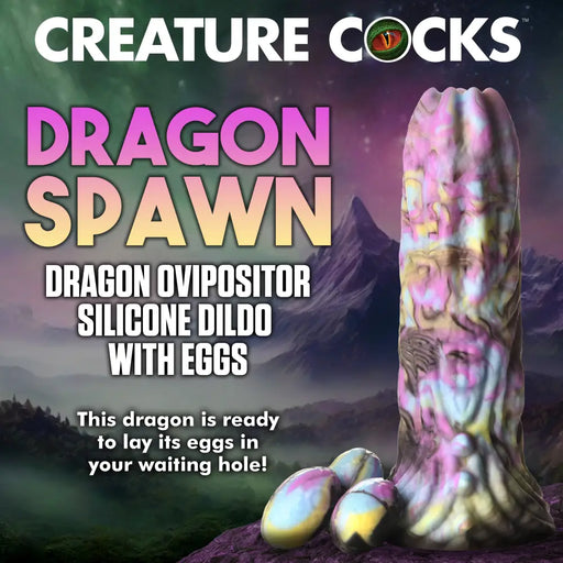 Dragon Spawn Ovipositor Silicone Dildo with Eggs