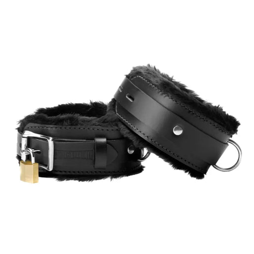 Fur Lined Leather Bondage Essentials Kit