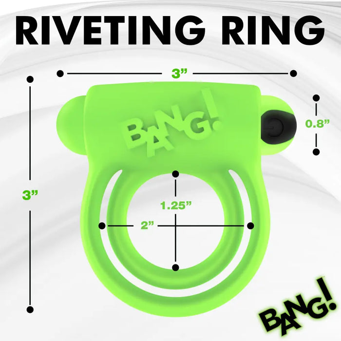 Glow-in-the-Dark Silicone Vibrating Cock Ring