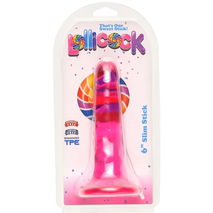 Inch Slim Stick Cherry Ice Dildo