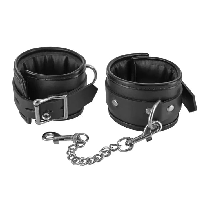 Locking Padded Wrist Cuffs w/Chain