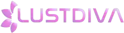 Logo featuring the word ’LUSTDIVA’ in purple letters with a stylized flower design.