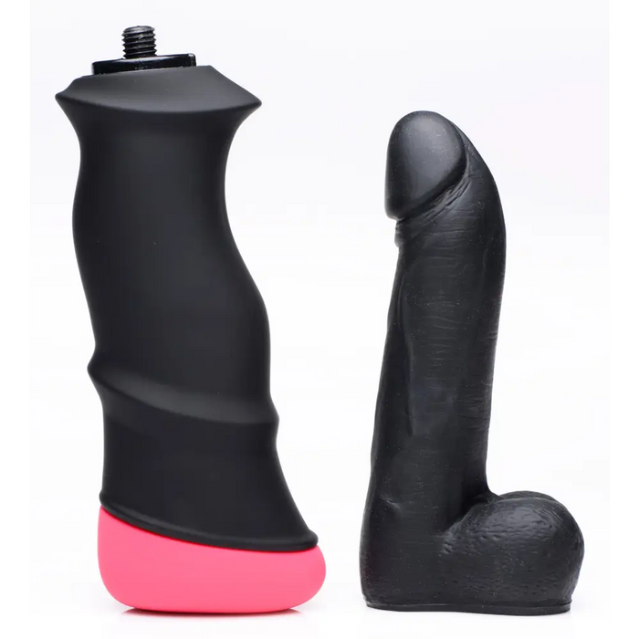 Mega-Pounder Hand-held Thrusting Silicone Dildo