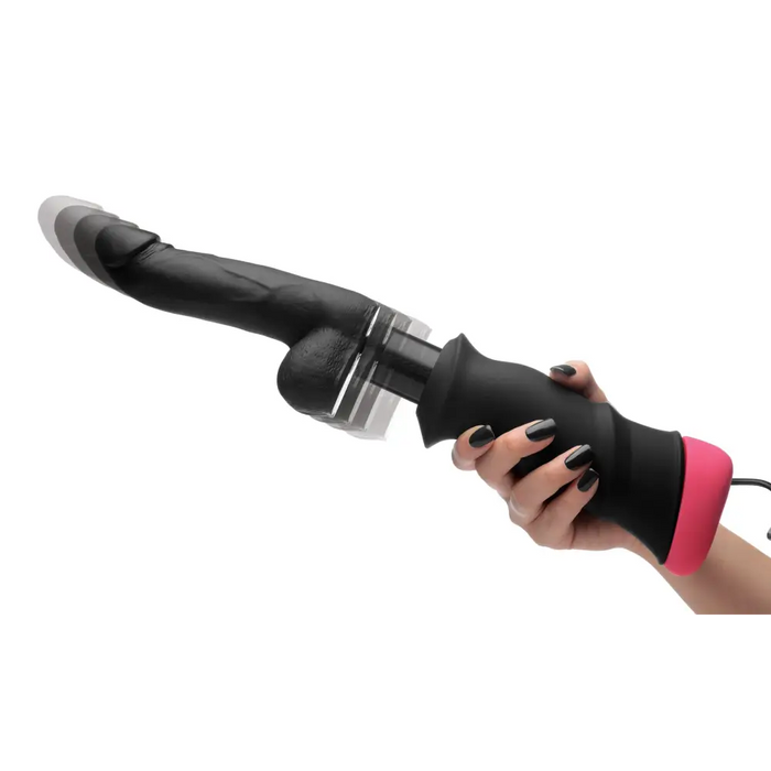 Mega-Pounder Hand-held Thrusting Silicone Dildo