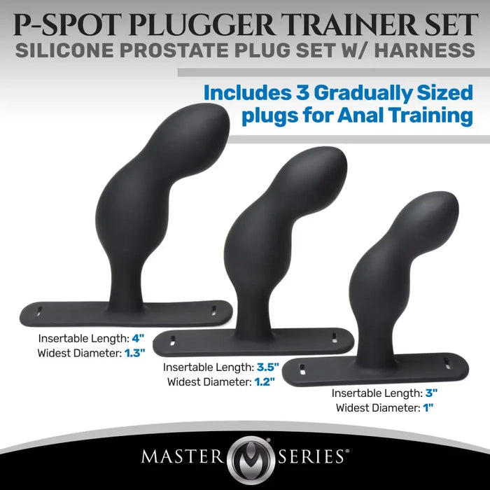 P-spot Plugger Trainer Set Silicone 3 Piece Prostate Plug