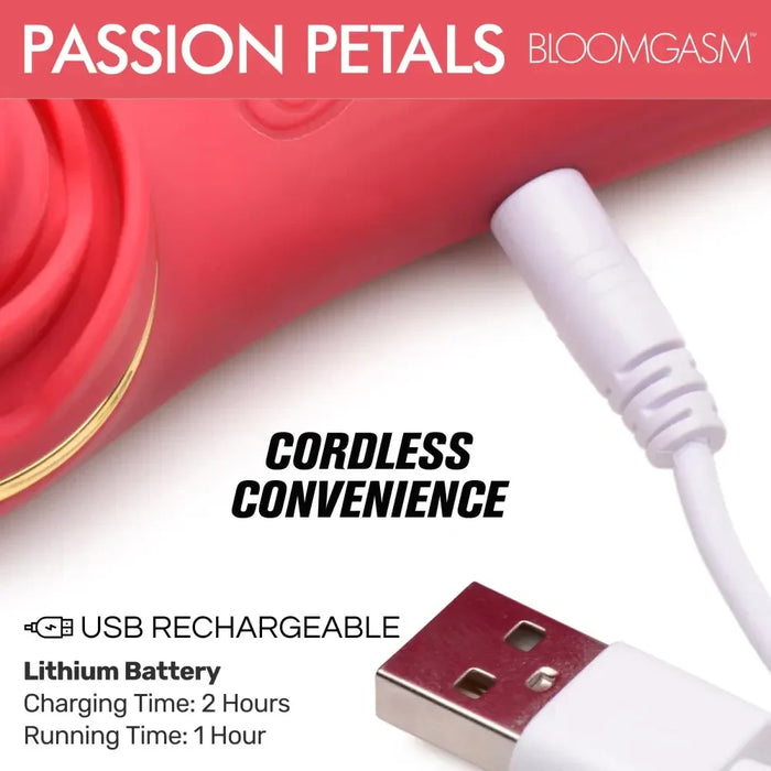 Passion Petals 10x Silicone Suction Rose Vibrator