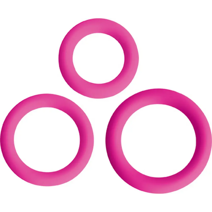 Pink Trio Silicone Cock Rings