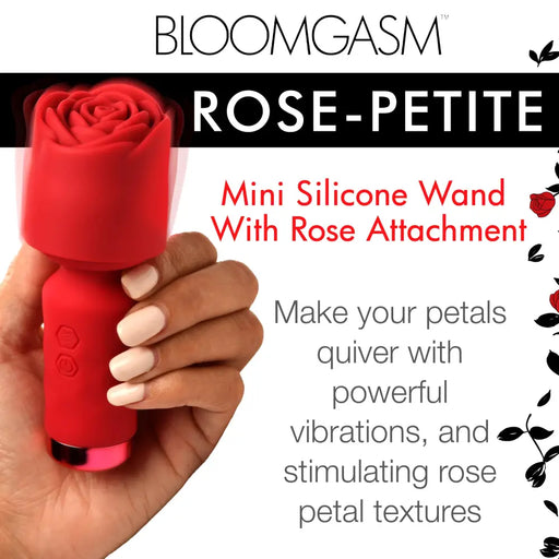Pleasure Rose-Petite Mini Silicone Rose Wand