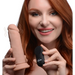 Power Player 28x Vibrating Silicone Dildo With Remote Light