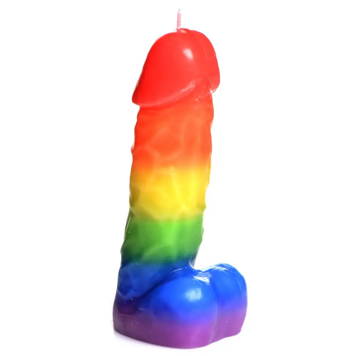 Pride Pecker Dick Drip Candle - Rainbow