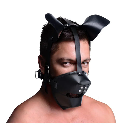 Puppy Play Hood with Breathable Ball Gag