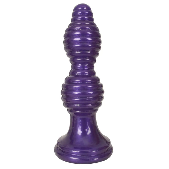 The Queen Ribbed Anal Plug Purple