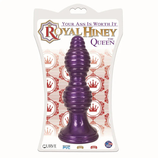 The Queen Ribbed Anal Plug Purple