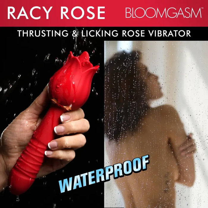 Racy Rose Thrusting And Licking Vibrator
