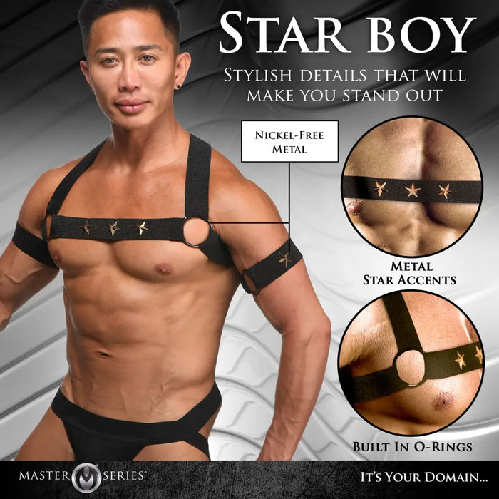 Rave Harness Elastic Chest With Arm Bands