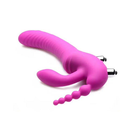 Regal Rider Vibrating Silicone Strapless Strap On Triple G
