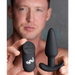 Remote Control 21x Vibrating Silicone Butt Plug Black