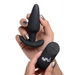 Remote Control 21x Vibrating Silicone Butt Plug Black