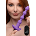 Remote Control Vibrating Silicone Anal Beads Purple