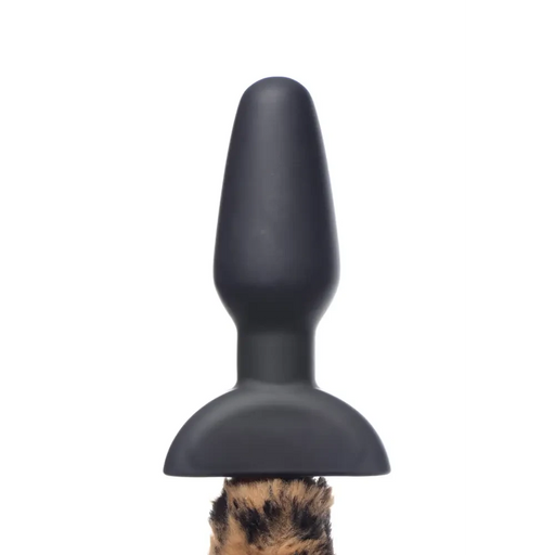 Remote Control Wagging Leopard Tail Anal Plug And Ears Set