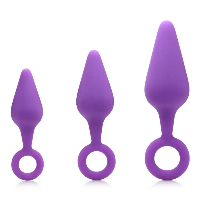 Rump Ringers 3 Piece Silicone Anal Plug Set Purple