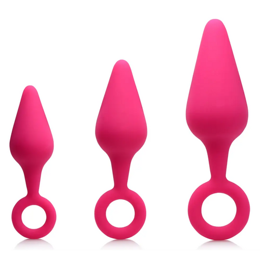 Rump Ringers 3 Piece Silicone Anal Plug Set Pink