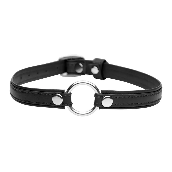 Sex Pet Leather Choker With Silver Ring